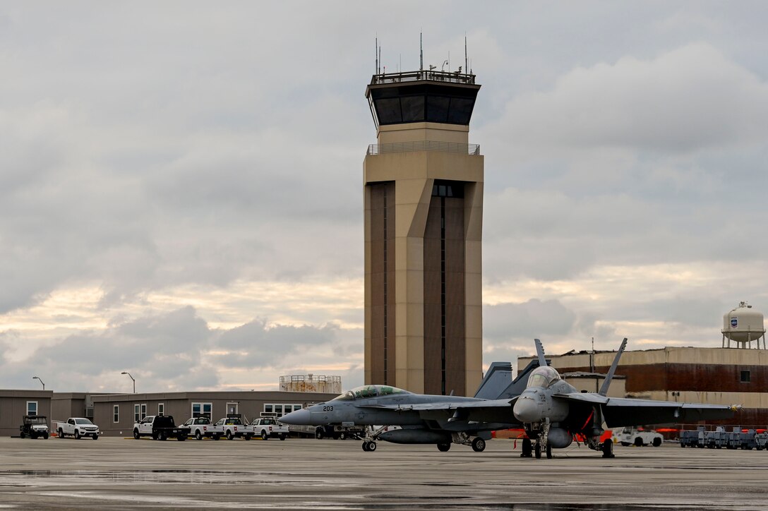 F-18s on the aircraft ramp