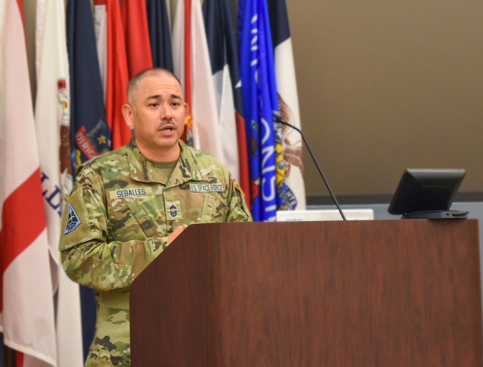Space Training and Readiness Command (STARCOM) hosted its first commander’s conference at various locations on Vandenberg SFB, Nov. 3-5. Brig. Gen. Todd Moore, STARCOM Deputy Commander, watches as students from the 533rd Training Squadron demonstrate what they've learned while in training.