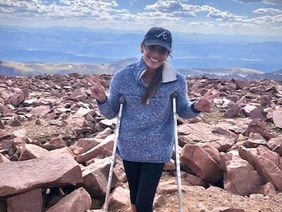 Lt. Anna Walker jumped right back into sports at the Fort Carson Soldier Recovery Unit (SRU) in Colorado after a January 2020 skiing injury required multiple surgeries and a long recovery.