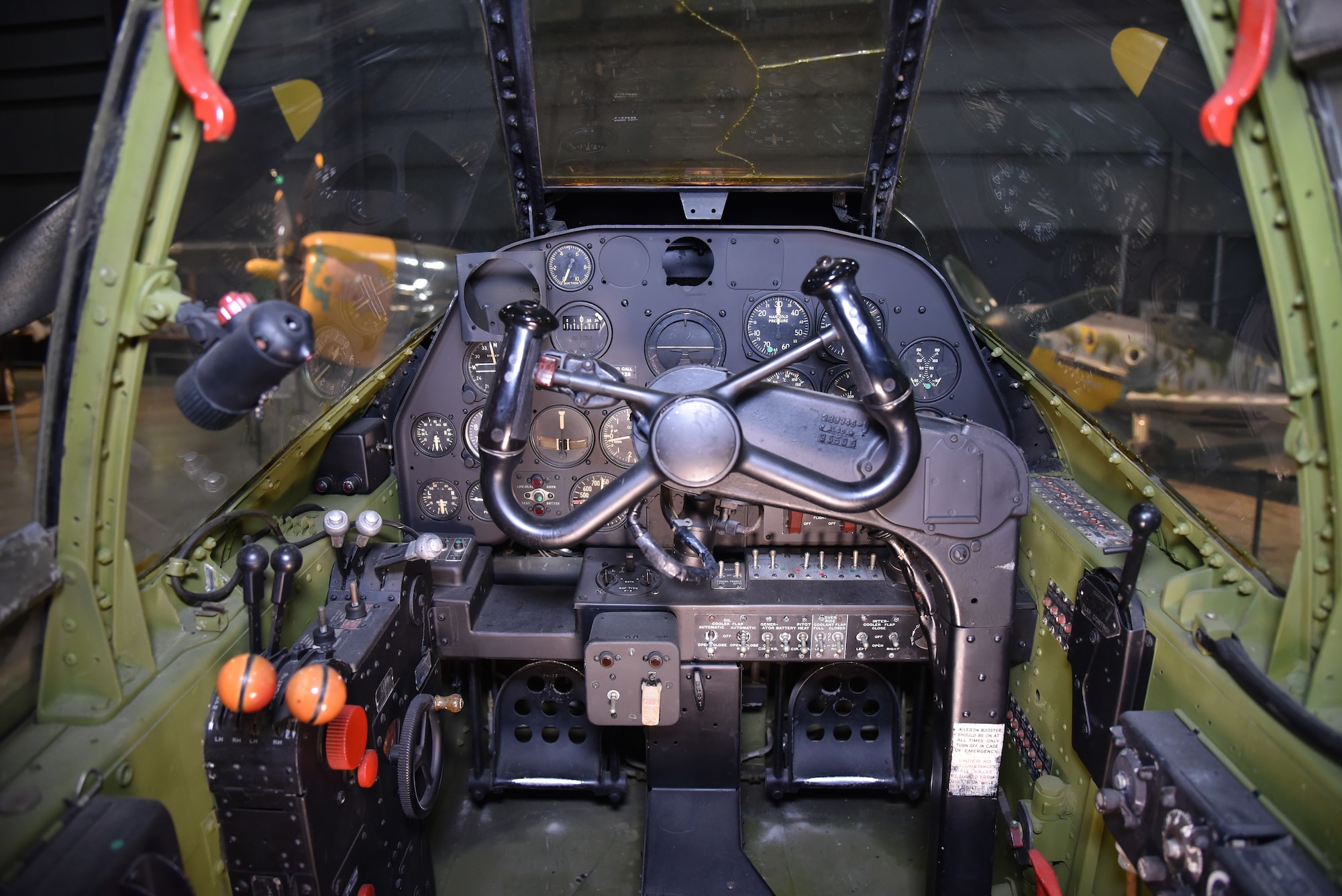 Lockheed P-38L Lightning interior view