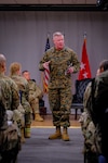 General talks to service members at Thule Air Base, Greenland.