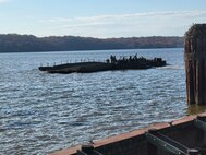 Army Reserve Bridge Company Demonstrates Water Bridge for Brazilian General