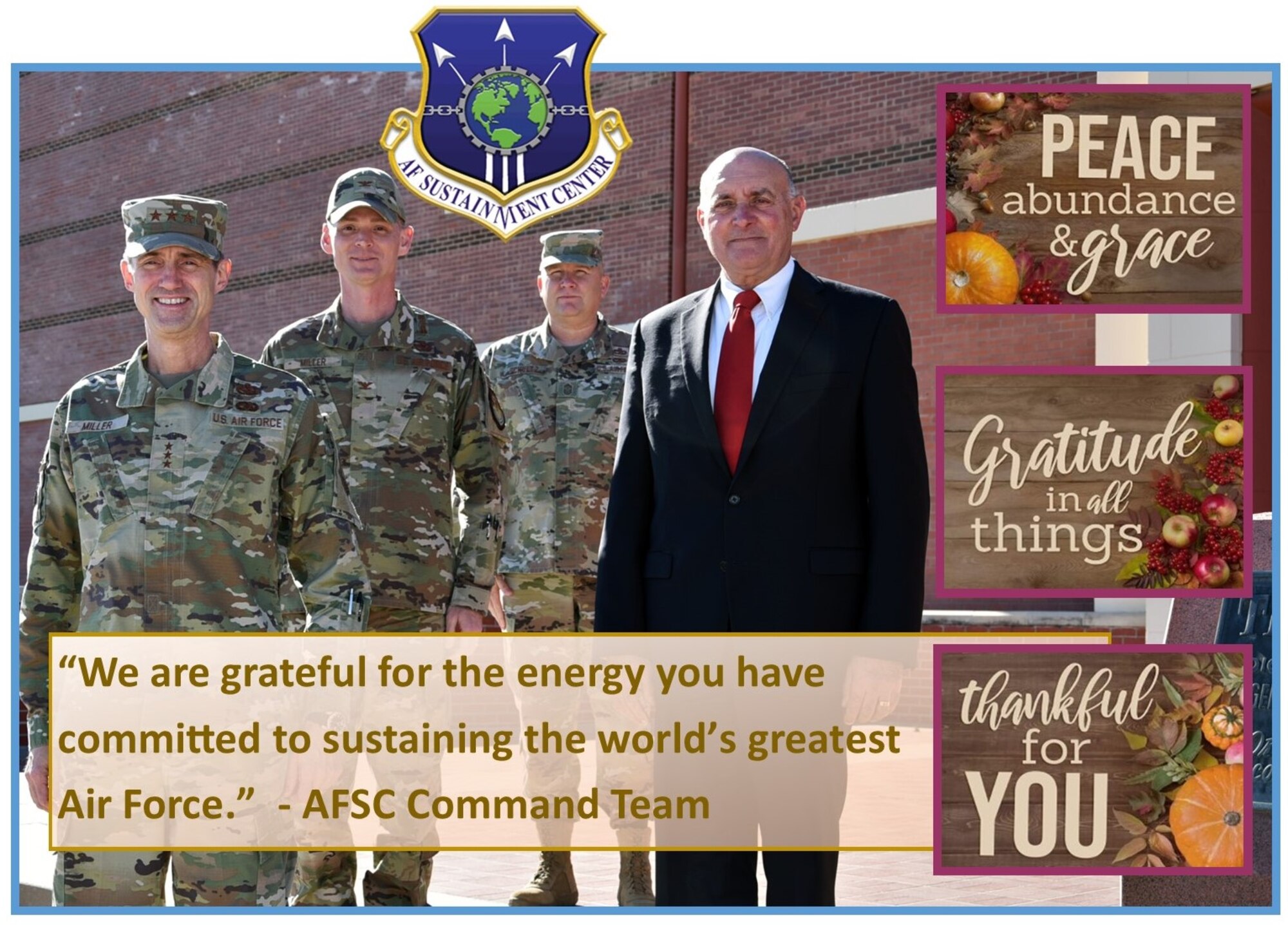 AFSC Command Team message of thanks