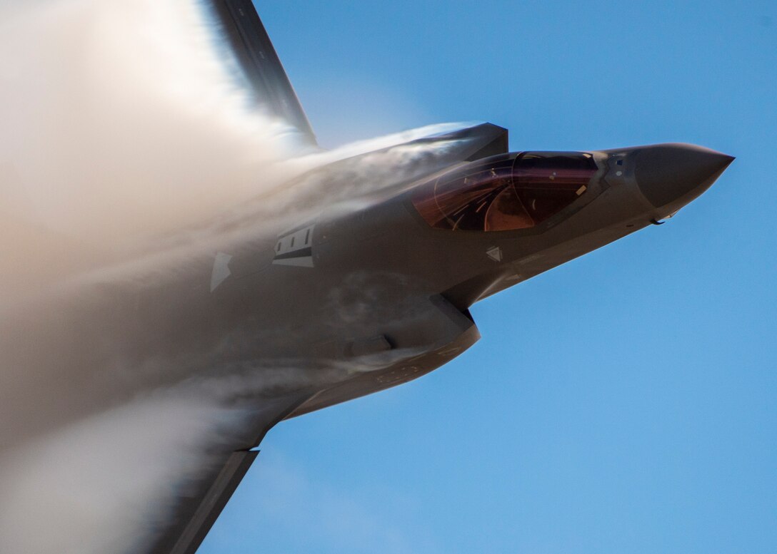 A U.S. Air Force F-35A Lightning II fighter jet performs during the California International Airshow in Salinas, California, Oct. 30, 2021. The F-35A is a fifth generation multi-role fighter platform. (U.S. Air Force photo by Staff Sgt. Andrew D. Sarver)