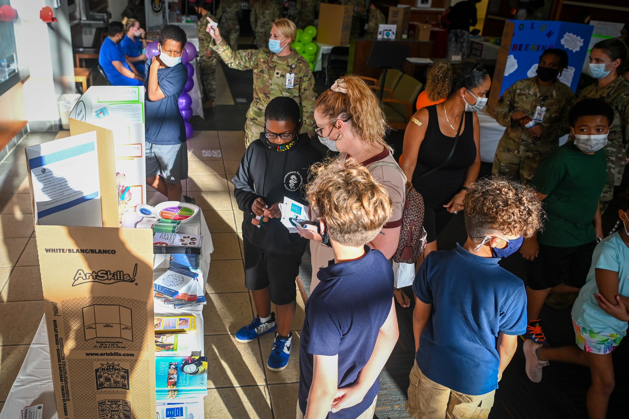 Members from the 36th Medical Group participate in the 36th Wing 1st Annual Health Fair at Andersen Air Force Base, Guam, Nov. 18, 2021.