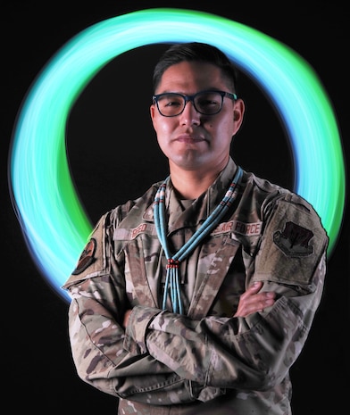 Airman 1st Class Verneon Reed, 319th Aircraft Maintenance Squadron Detachment 1 RQ-4 Global Hawk maintainer poses for a photo Nov. 17, 2021, at Beale Air Force Base, California.