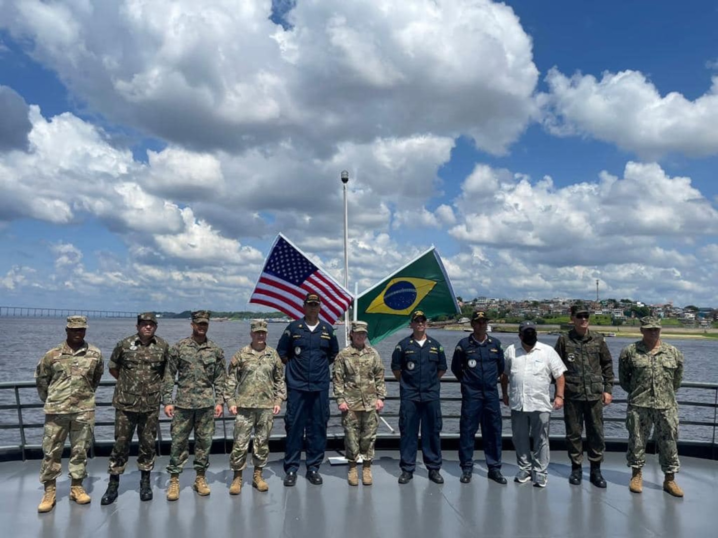 U.S. Army Gen. Laura Richardson, commander of U.S. Southern Command, visits the Brazilian Navy hospital ship, NAsH Soares de Meirelles.