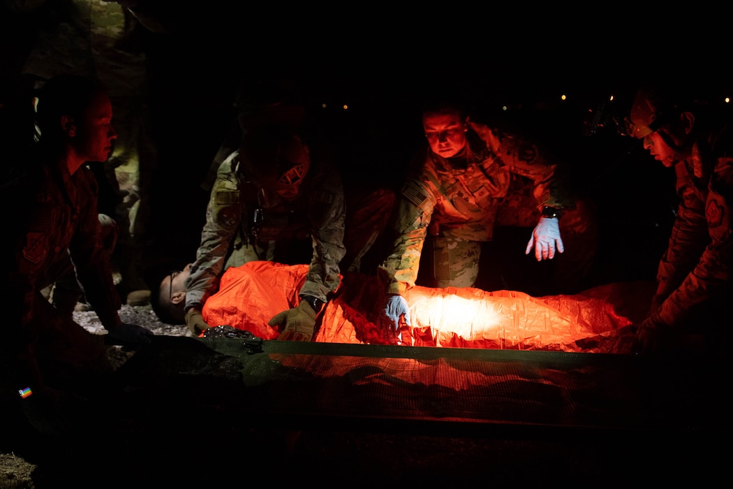Medical group personnel provide medical care during a joint training exercise.