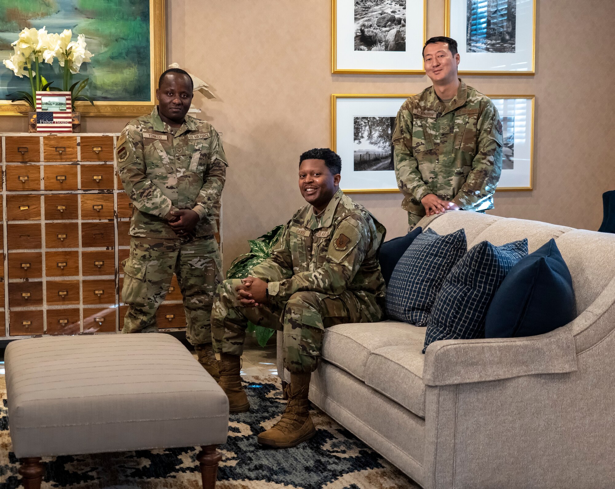 Airmen working in Fisher House for Families of the Fallen, Dover Air Force Base, Delaware.