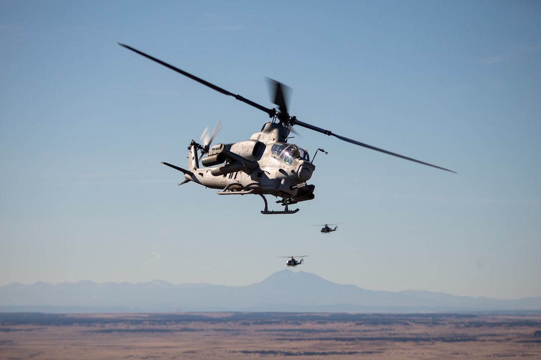 Marines with HMLA-269 trained in a cold-weather, high-altitude environment to increase proficiency in expeditionary advanced basing operations (EABO). HMLA-269 is a subordinate unit of 2nd Marine Aircraft Wing, the aviation combat element of II Marine Expeditionary Force. (U.S. Marine Corps photo by Lance Cpl. Elias E. Pimentel III)