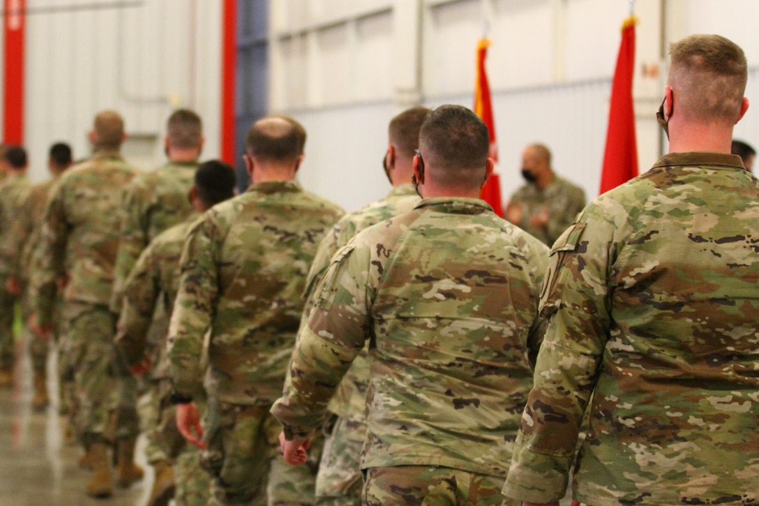 Departure ceremony held for Kentucky Infantry company deploying to Horn of Africa with Virginia National Guard