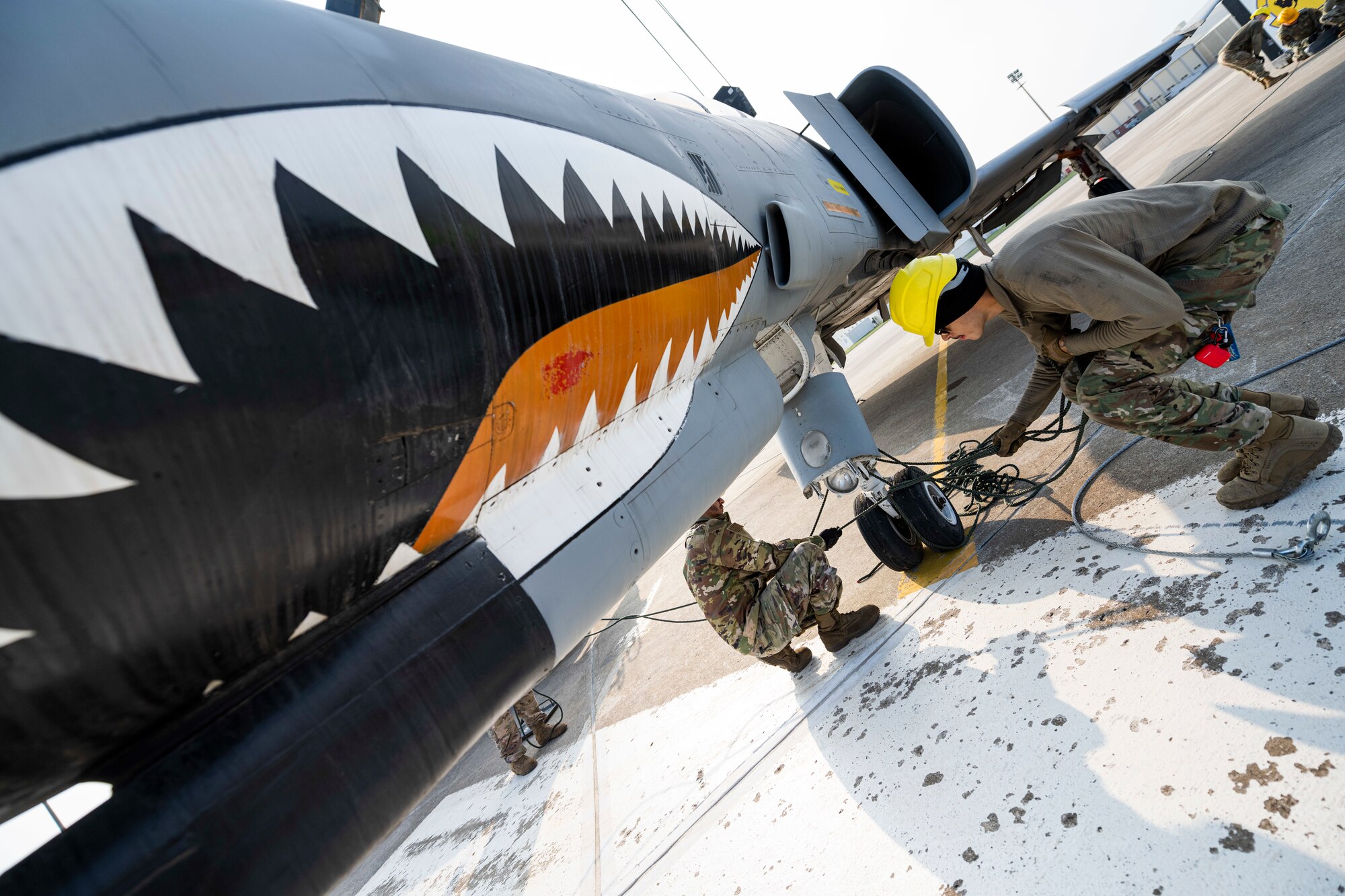 Airmen from the 39th Maintenance Squadron’s Crash Damaged Disabled Aircraft Recovery team conducted a crane-lift exercise at Incirlik Air Base, Turkey, Nov. 23, 2021.