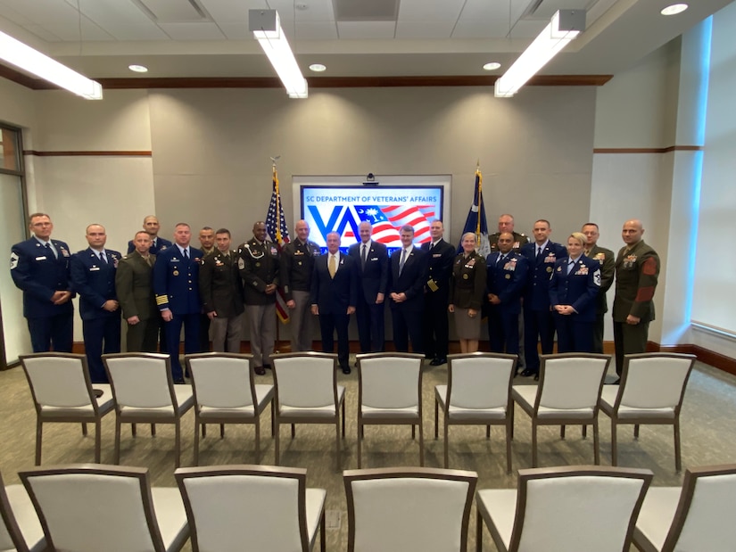 Military leader representatives from throughout South Carolina gather for the annual Governor’s Commander Brief in Columbia, S.C., Oct. 7, 2021.