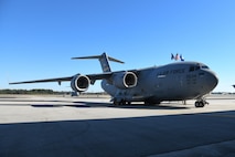 A ceremony is held to celebrate 25,000 flying hours of the C-17 Globemaster III, tail number 0534, at Joint Base Charleston, S.C., Nov. 16, 2021.