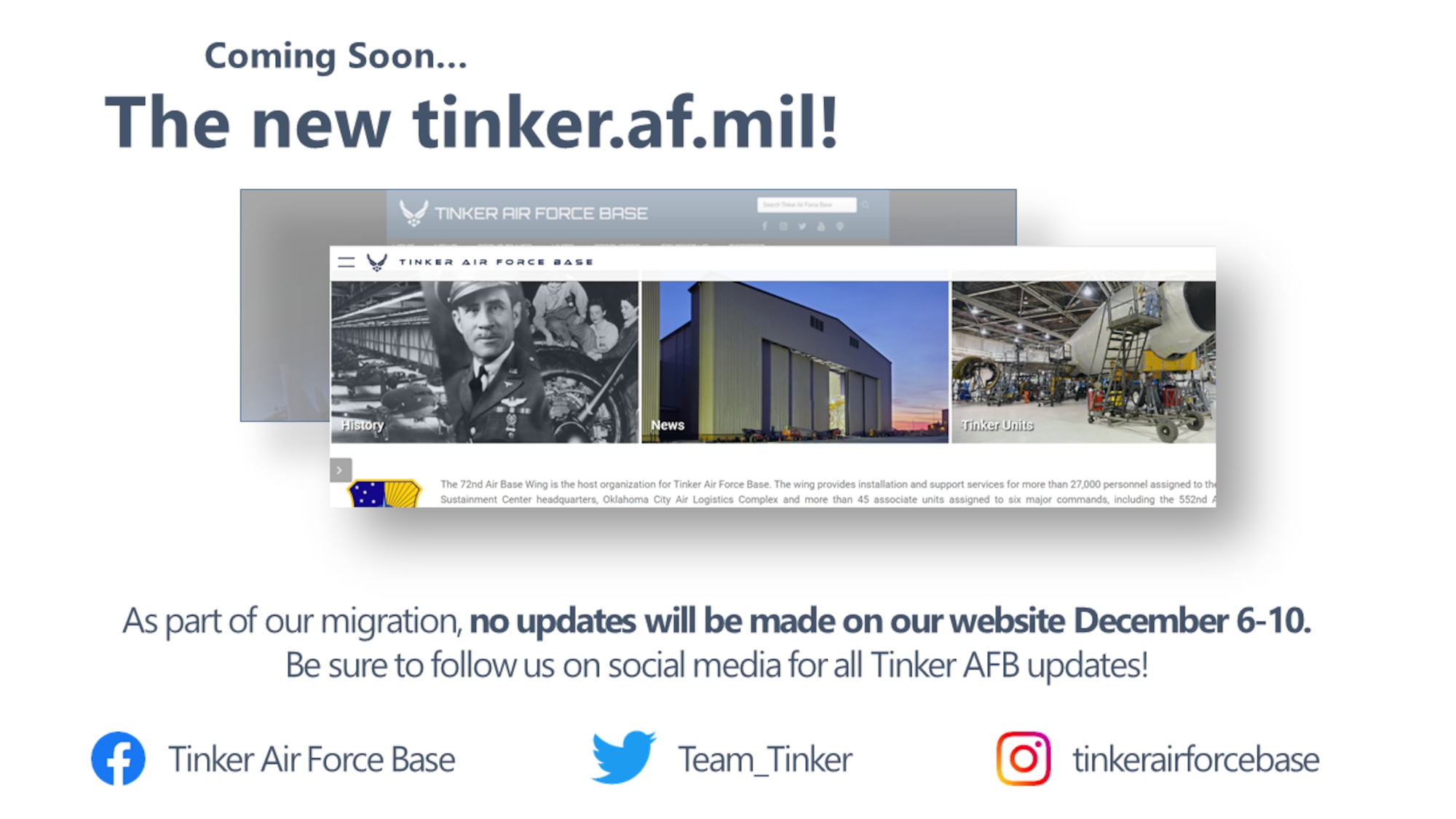 Illustration announcing tinker.af.mil site refresh
