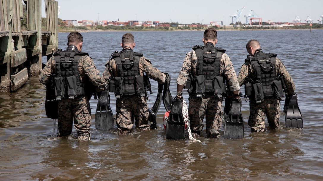 3d Force Reconnaissance Company conducts swim qualifications and combatant diver training
