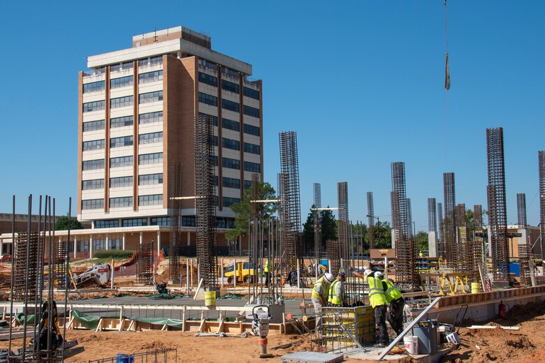 U.S. Army Corps of Engineers staff and contractors construct new facilities for the U.S. Army Cyber Center of Excellence on Fort Gordon Sept. 29.