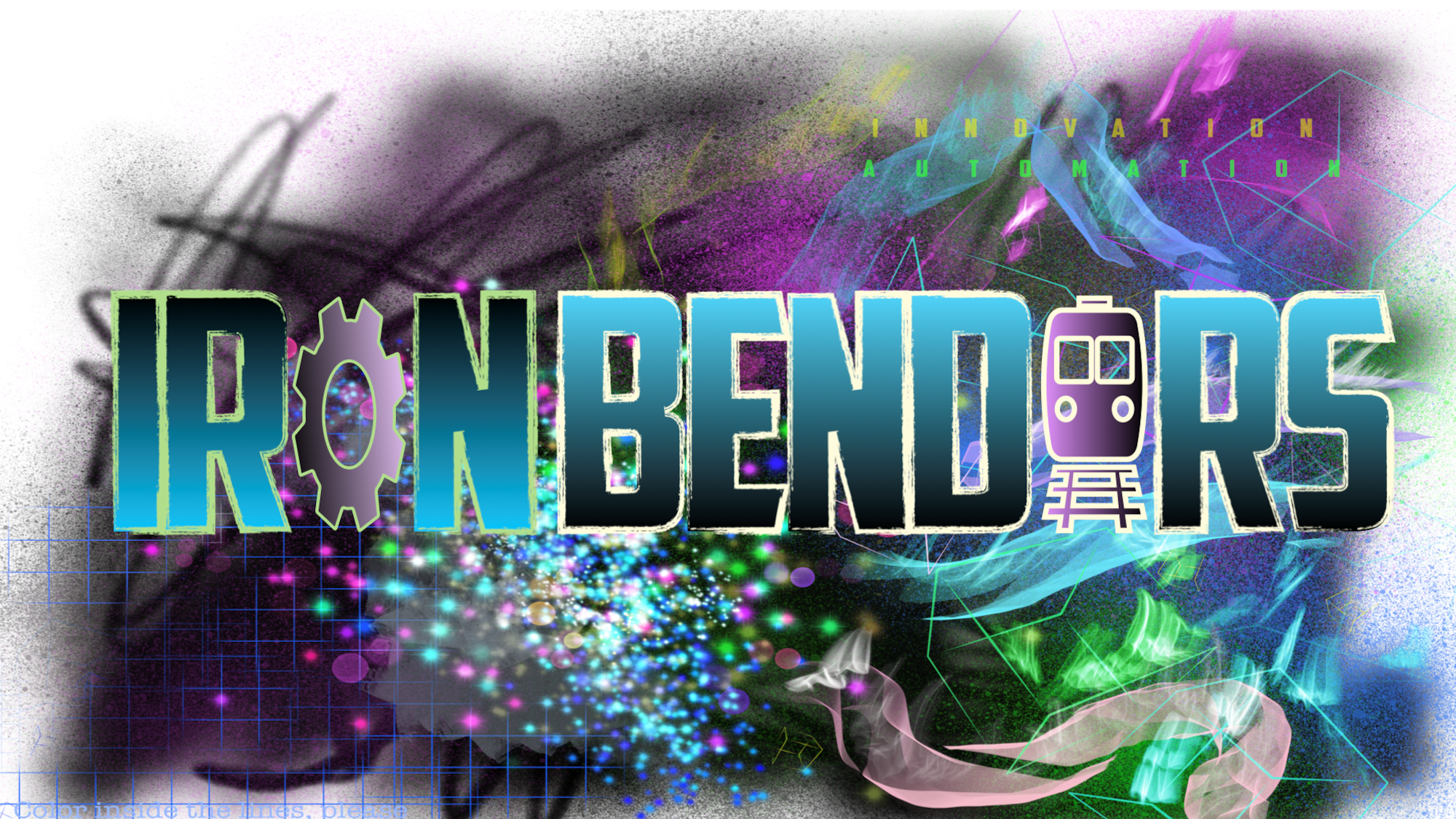 A colorful graphic featuring the text "Ironbenders".