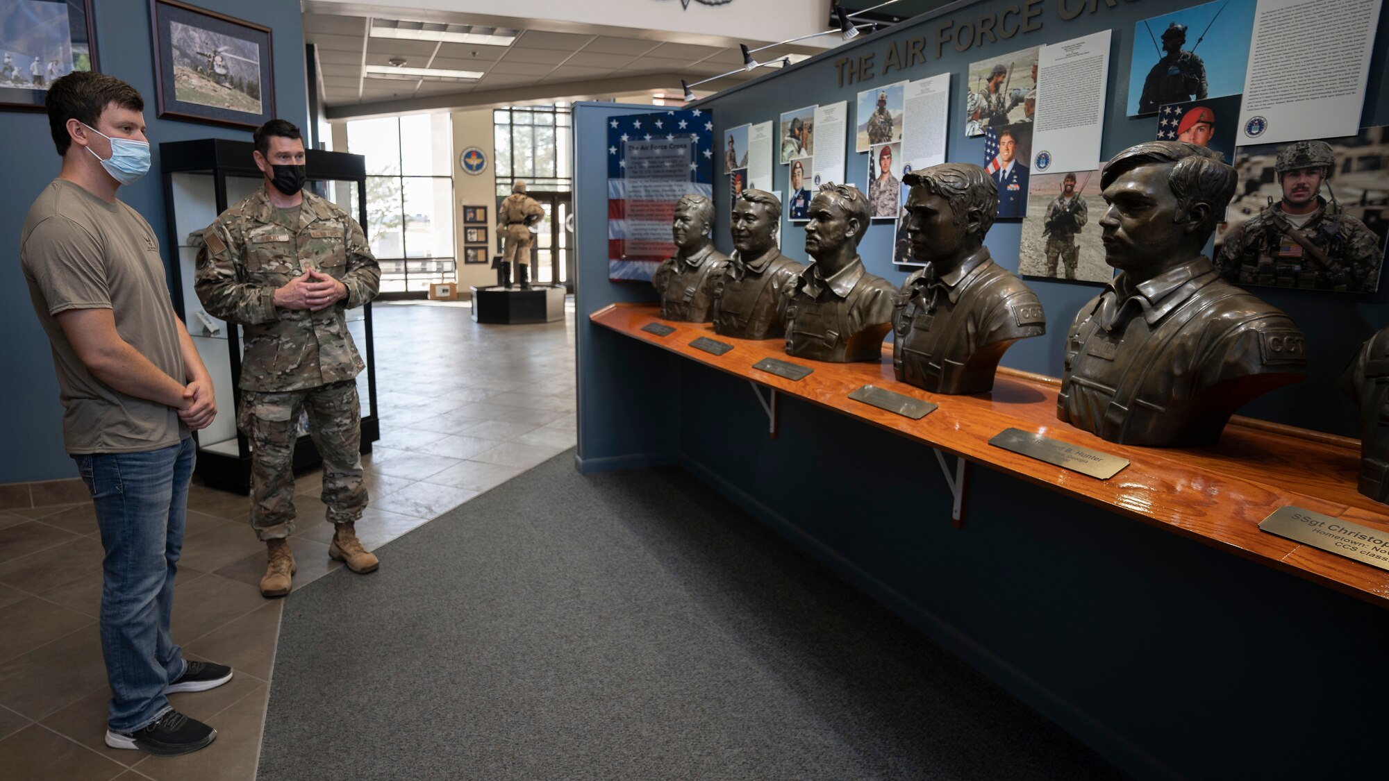 NASCAR driver, Erik Jones, visits the 352nd Special Warfare Training Squadron to better understand how Special Warfare Airmen are trained and developed at Pope Army Airfield, September 29, 2021.