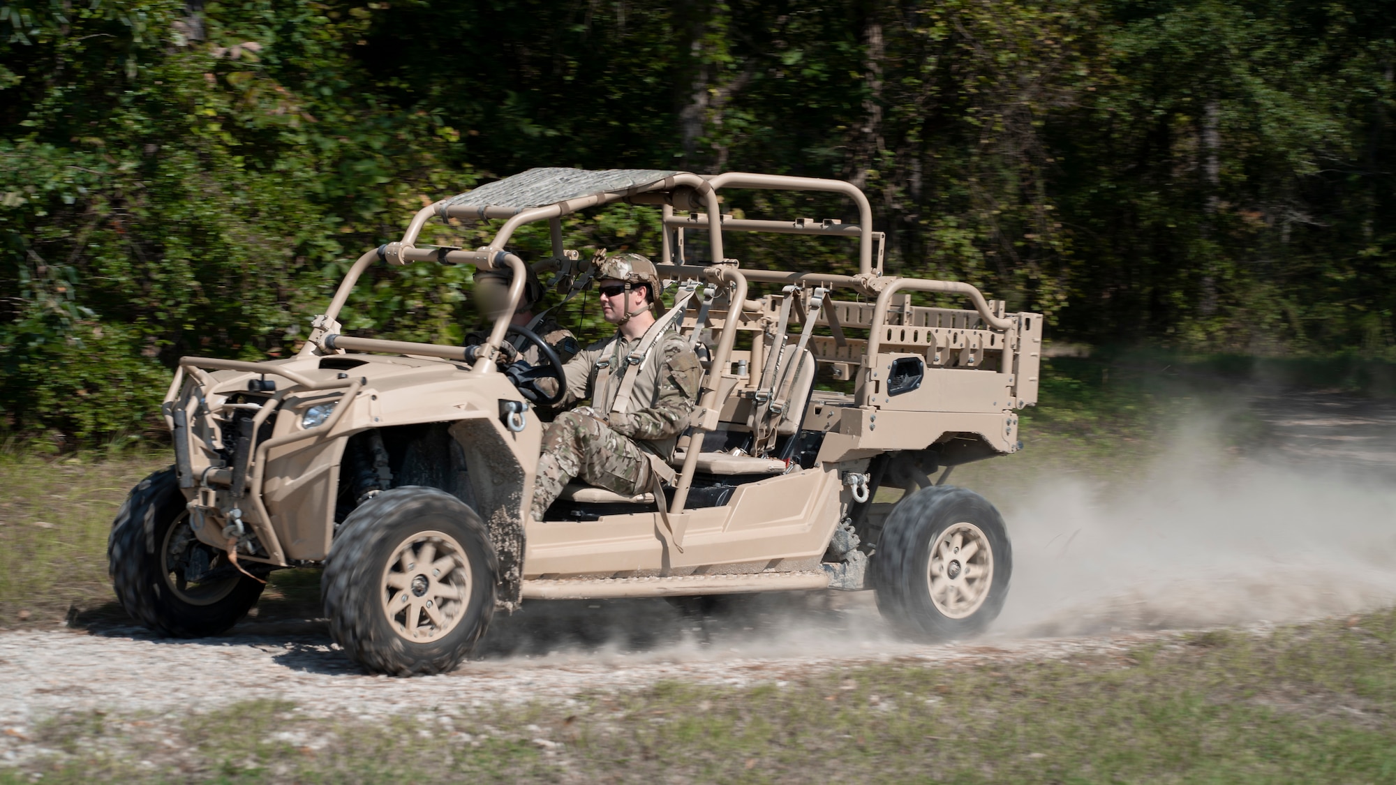 NASCAR driver, Erik Jones, visits the 352nd Special Warfare Training Squadron to better understand how Special Warfare Airmen are trained and developed at Pope Army Airfield, September 29, 2021.