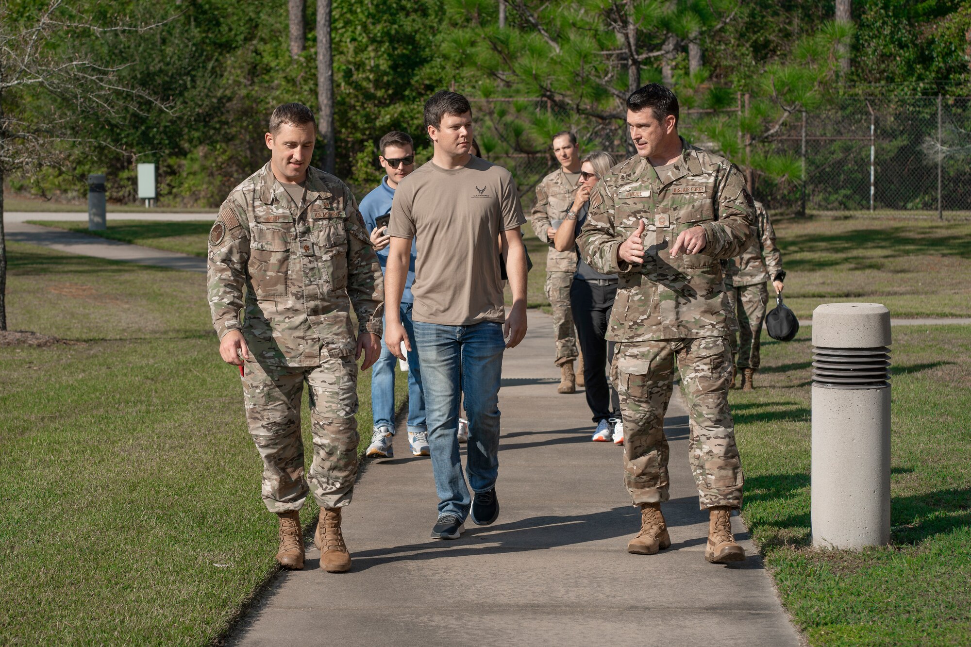 NASCAR driver, Erik Jones, visits the 352nd Special Warfare Training Squadron to better understand how Special Warfare Airmen are trained and developed at Pope Army Airfield, September 29, 2021.