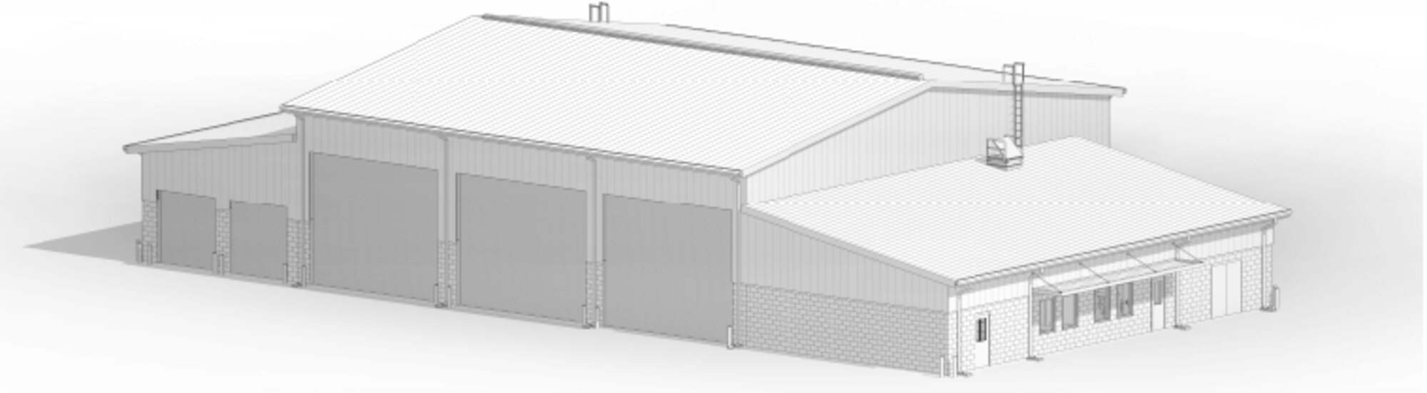 Artist rending of Silver Flag’s new 10,365-square-foot technical training classroom. This project is part of the Tyndall Air Force Base, Florida rebuild and is expected to be completed in 2023