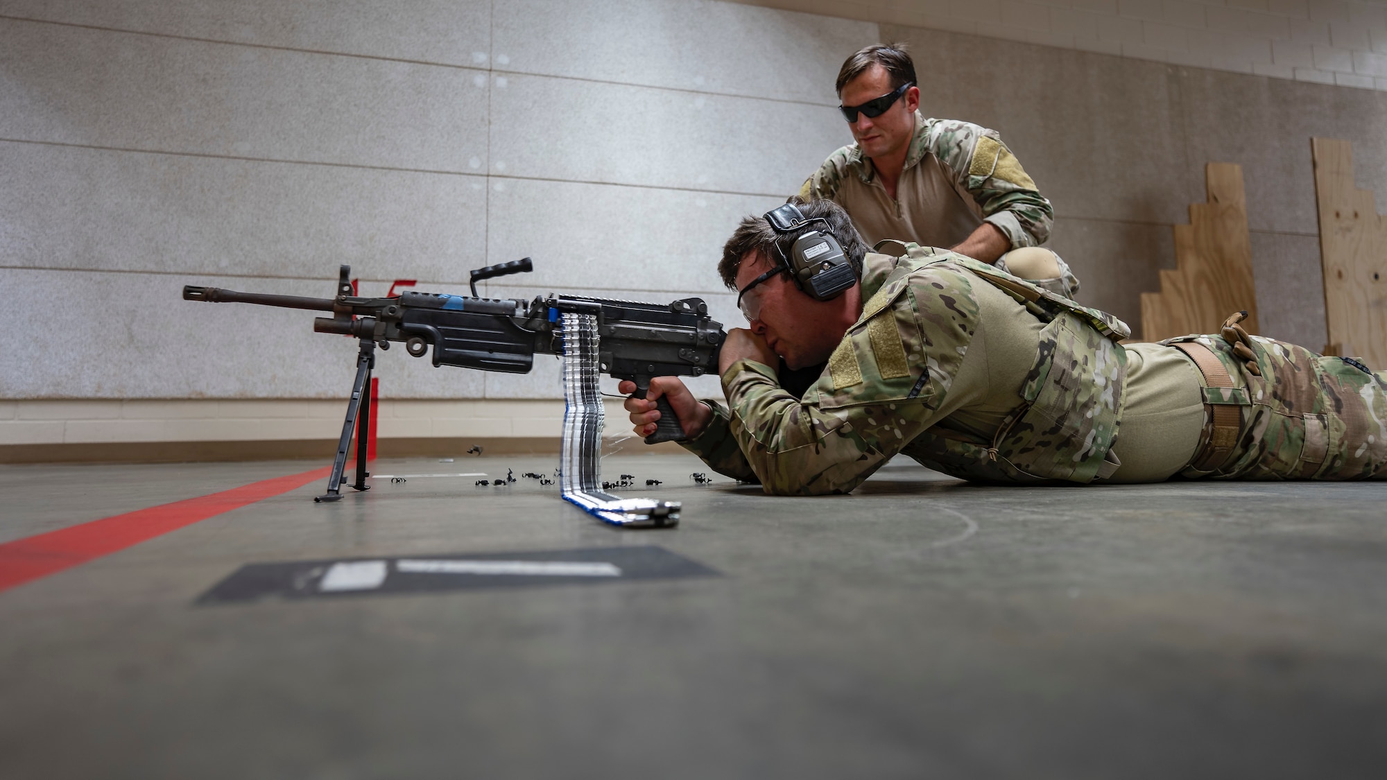 NASCAR driver, Erik Jones, visits the 352nd Special Warfare Training Squadron to better understand how Special Warfare Airmen are trained and developed at Pope Army Airfield, September 29, 2021.