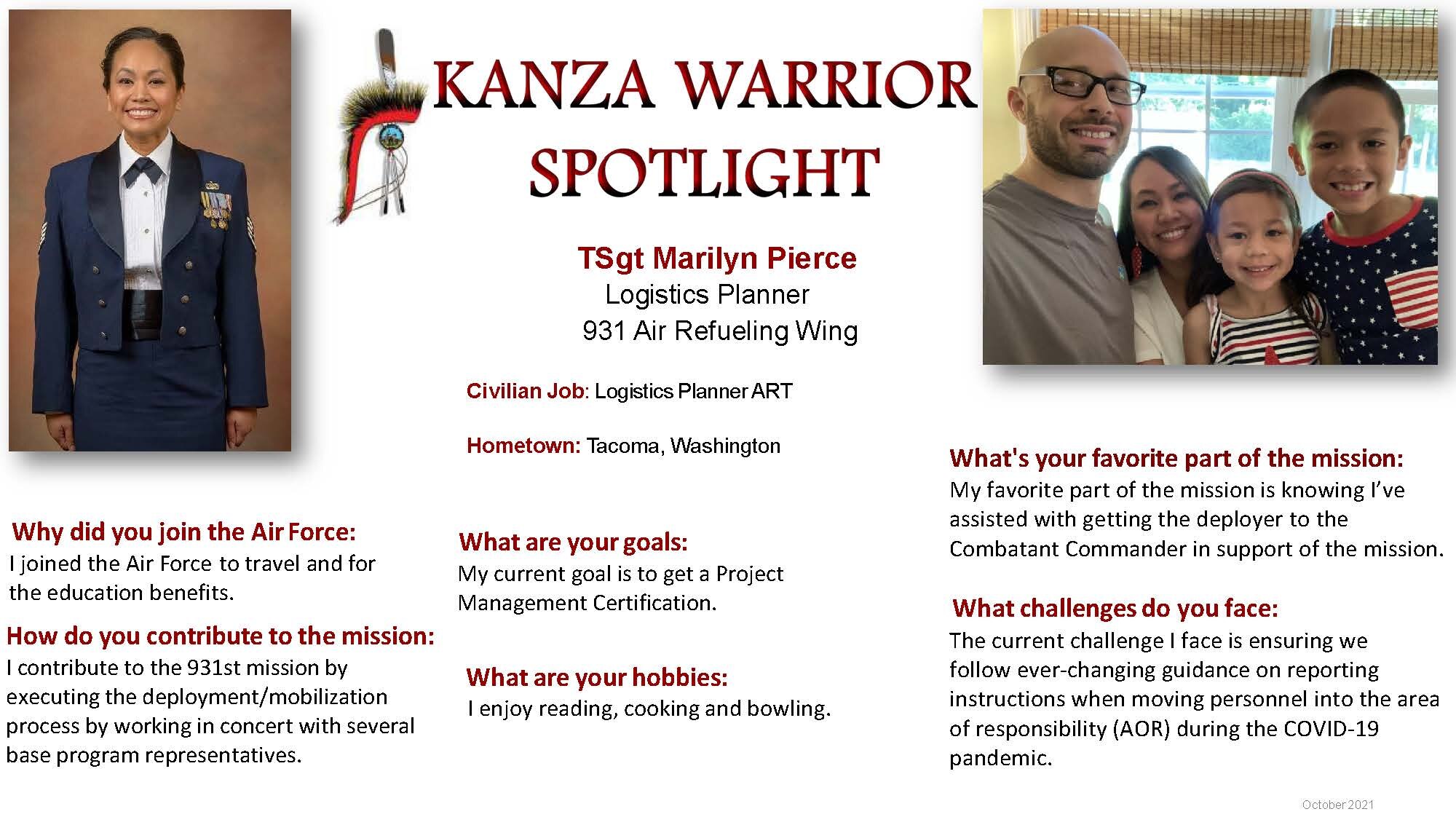 KANZA Warrior Spotlight October 2021