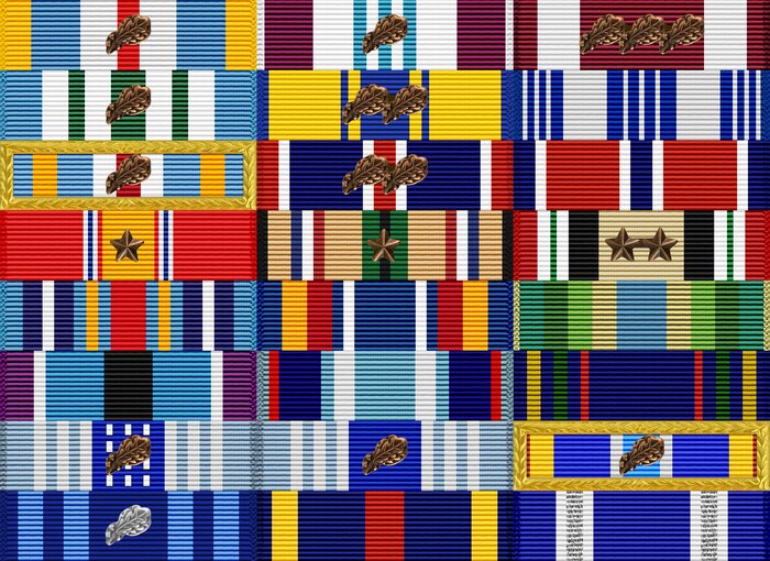 Award ribbon rack of BG Patrick S. Ryder
