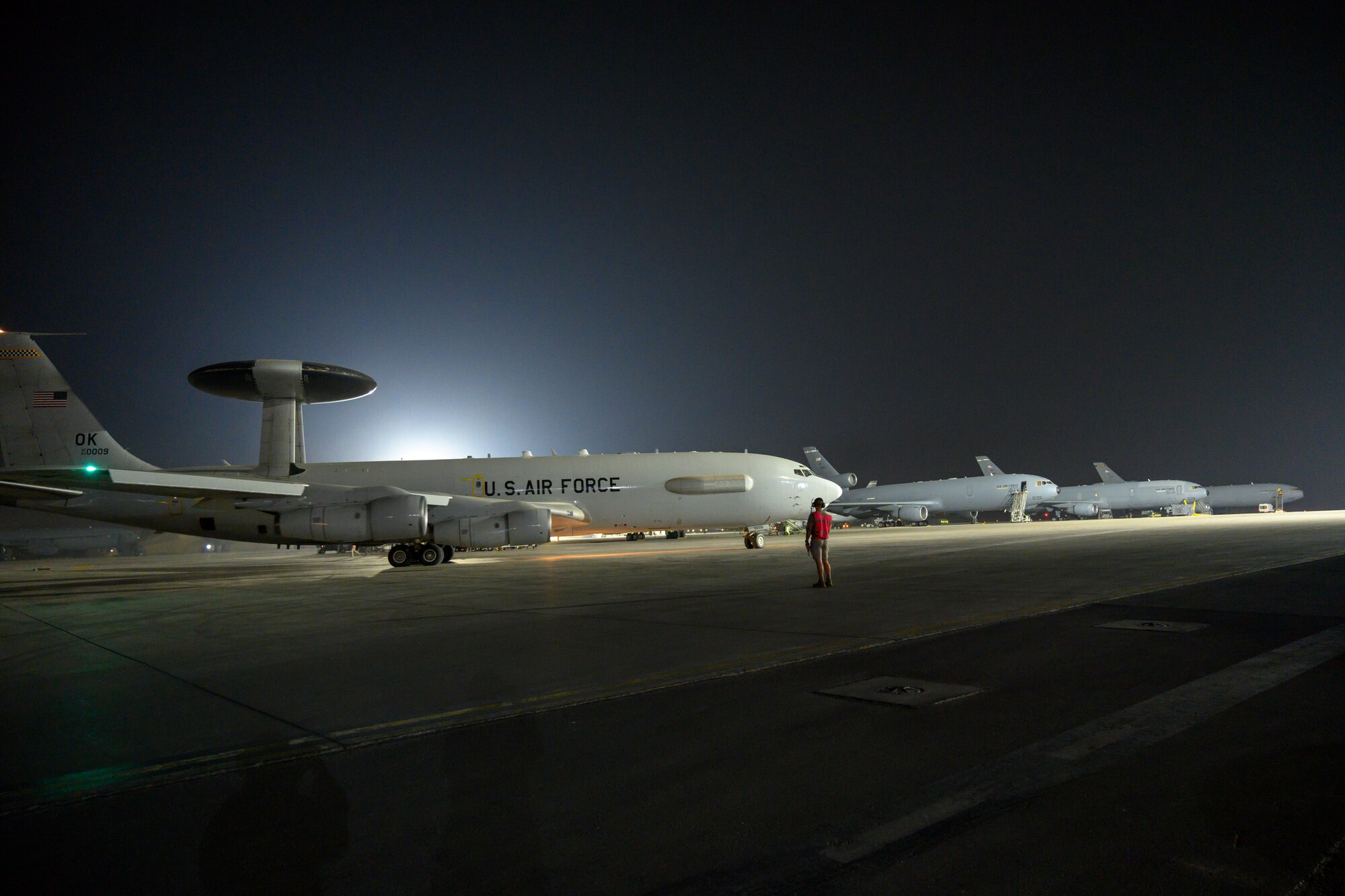 E-3 Sentry aircraft for takeoff