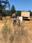 U.S. Army Reserve Staff Sgt. Hynungeeu Choi and Sgt. Scott D. Deoliveira, S-6 noncommissioned officers for the 12th Psychological Operations Battalion, set up a retrains site adjacent to 12th POB’s Tactical Operations Center (TOC). Soldiers from the 361st Tactical Psychological Operations Company, based in Bothell, Wash., and the 12th Psychological Operations Battalion, headquartered in Mountain View, Calif., conducted tactical psychological operations and collective training Aug. 14 – 23, 2021, Joint Base Lewis McChord, Wash. The exercise is part of the unit’s annual training, focusing on preparing the unit to operate in a multi-domain, hybrid-threat environment.