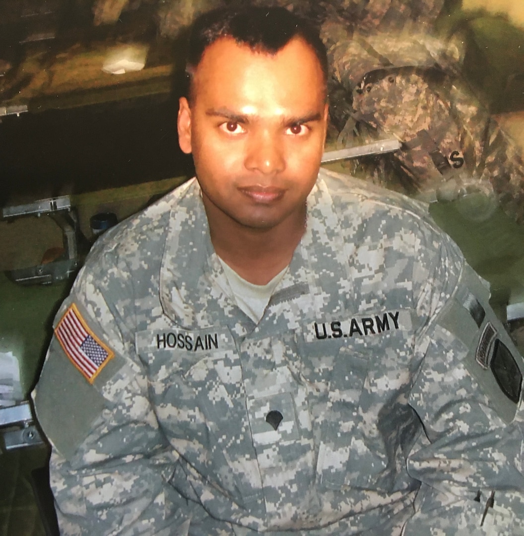 Spc. Hossain on deployment in Iraq, 2008