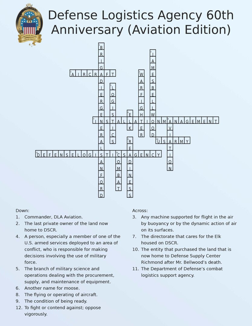 Defense Logistics Agency 60th Anniversary Answer Key