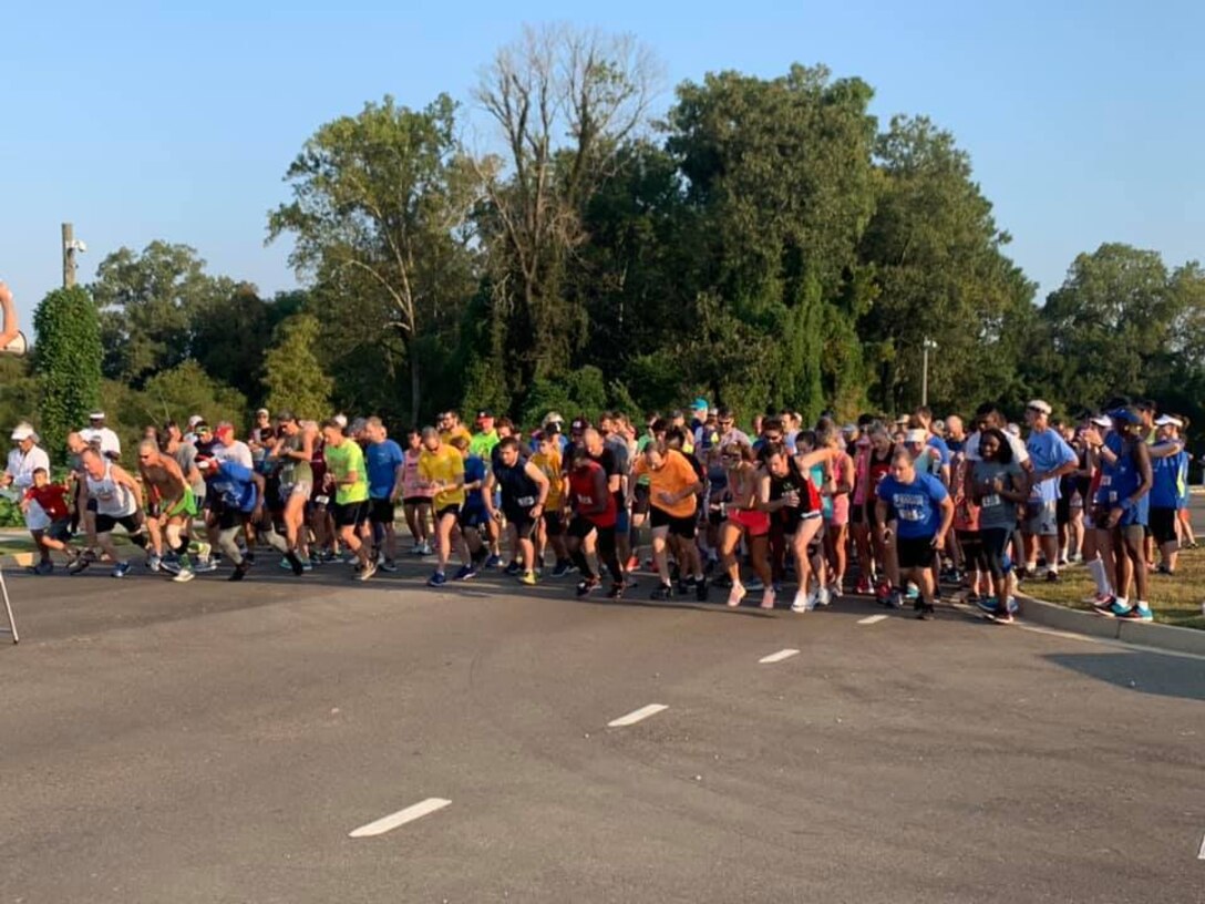 Runners take their mark at the U.S. Army Engineer Research and Development Center’s Mad Scientist 5K Race/Walk held in Vicksburg, Mississippi, September 7, 2019. The race was designed to enhance community relations and raise funds for science, technology, engineering and math scholarships.