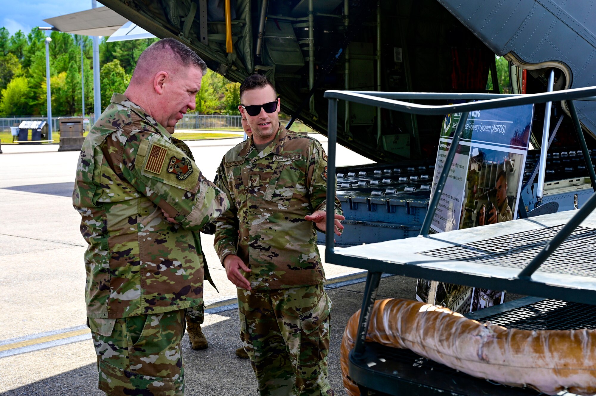 A person receives a briefing