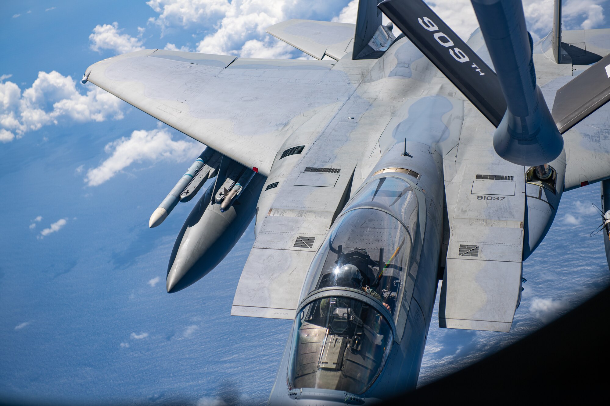 909th ARS refuels fighters in air