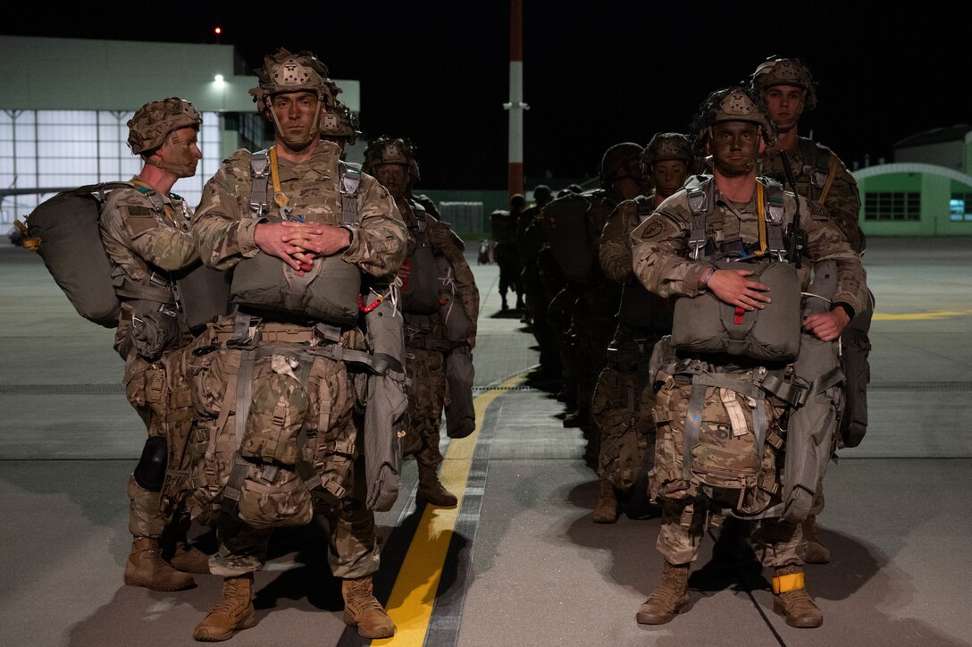 Soldiers await further instruction.