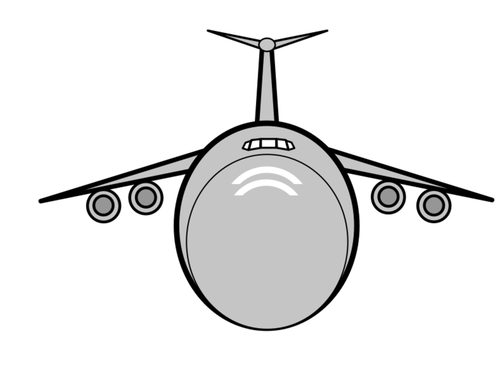 C-5 Cartoon Line Art, created from vector