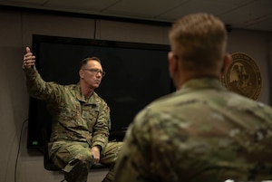 CMSSF Towberman visits the JBA ALS Airmen