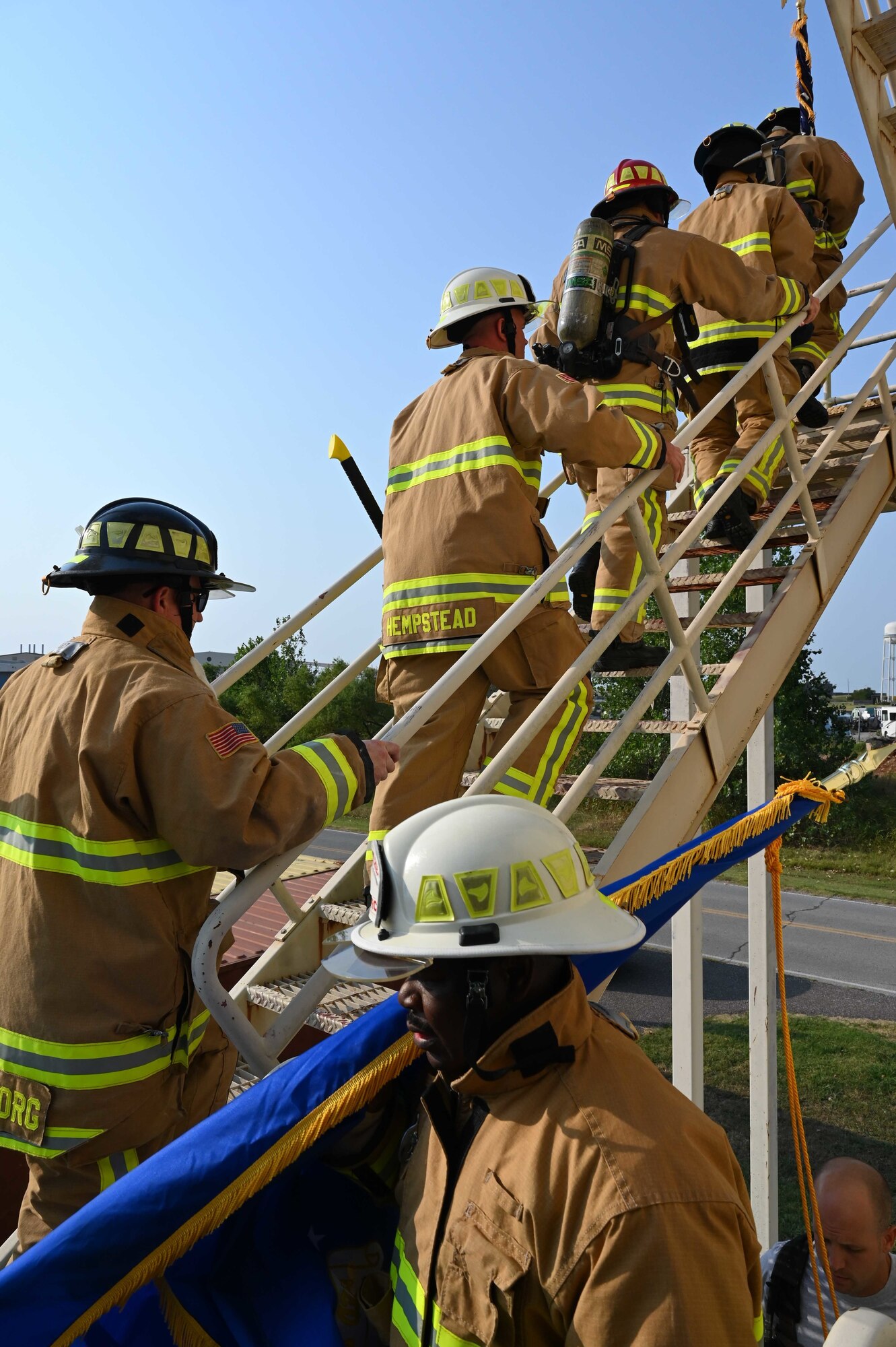 Climbing the tower