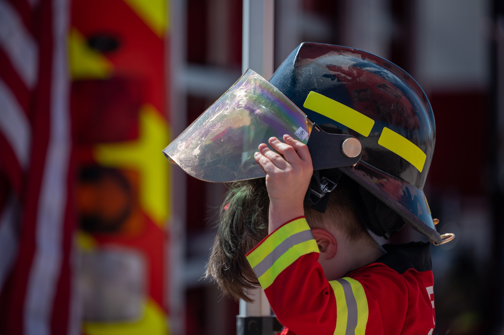 Kid with helmet