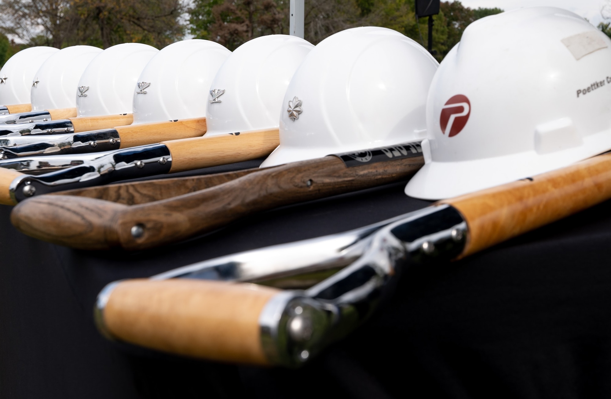 shovels and hard hats before ground breaking event