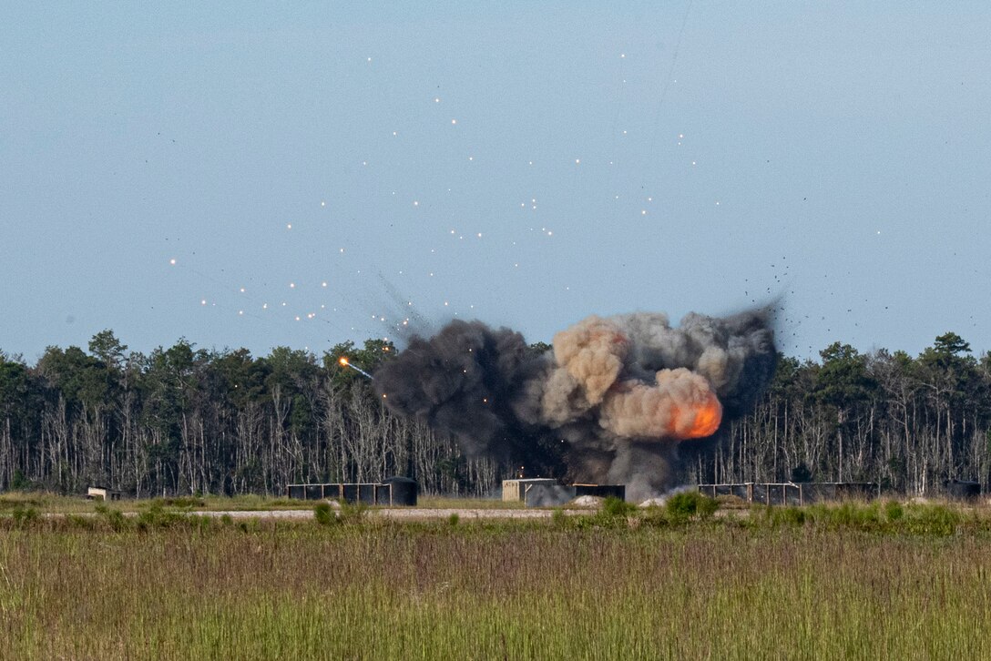 A photo of an explosion.
