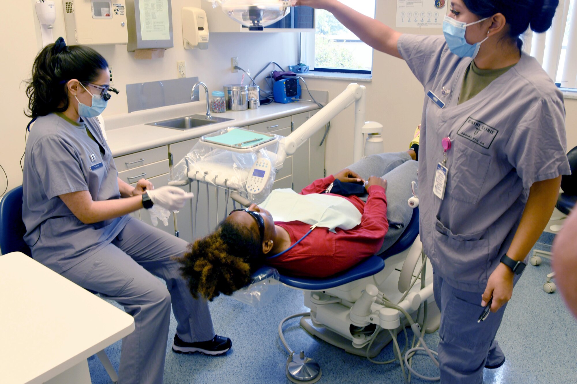 Dentist and patient
