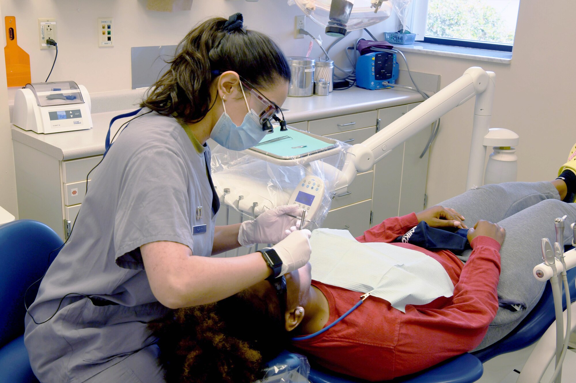 Dentist and patient