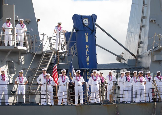 USS Halsey Returns To Homeport