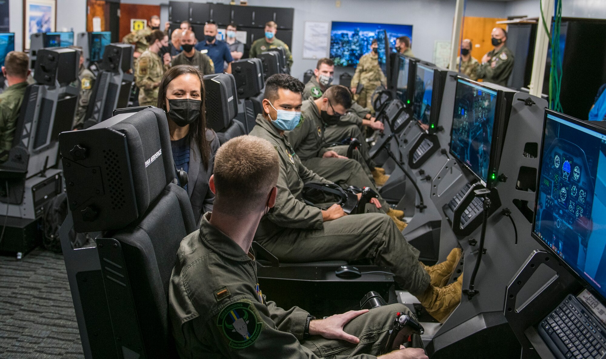 Undersecretary of the Air Force talking to Airmen.