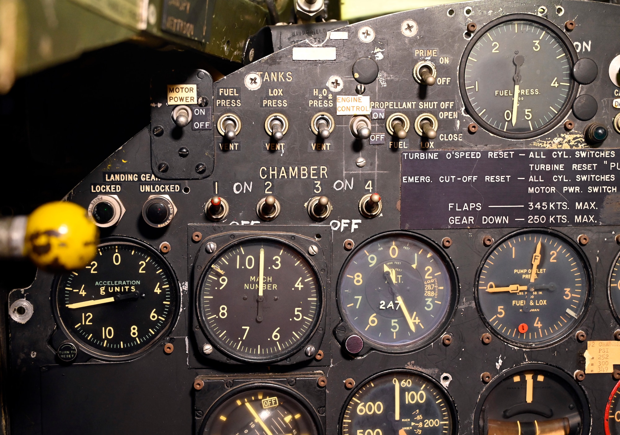 Interior views of the Bell X-1B on display in the National Museum of the U.S. Air Force Research and Development Gallery.