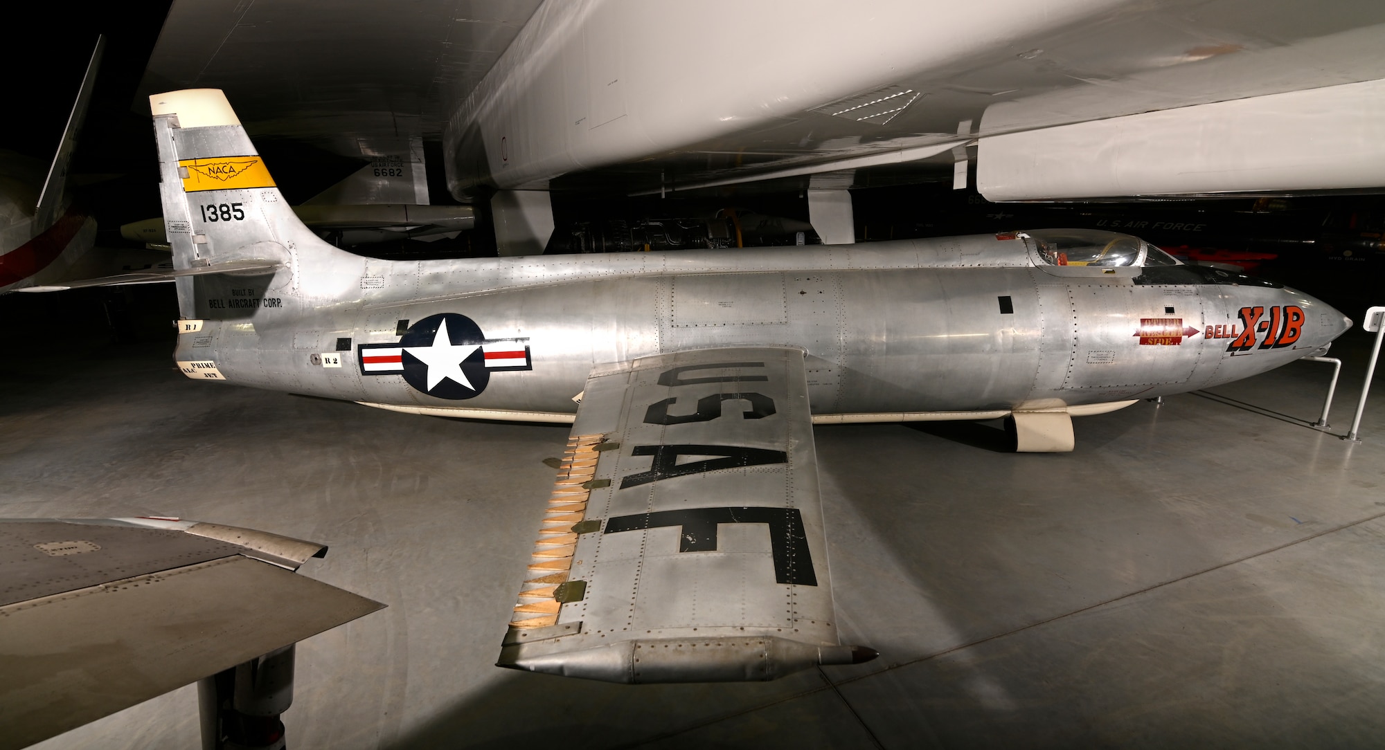 Bell X-1B on display in the National Museum of the U.S. Air Force Research and Development Gallery.