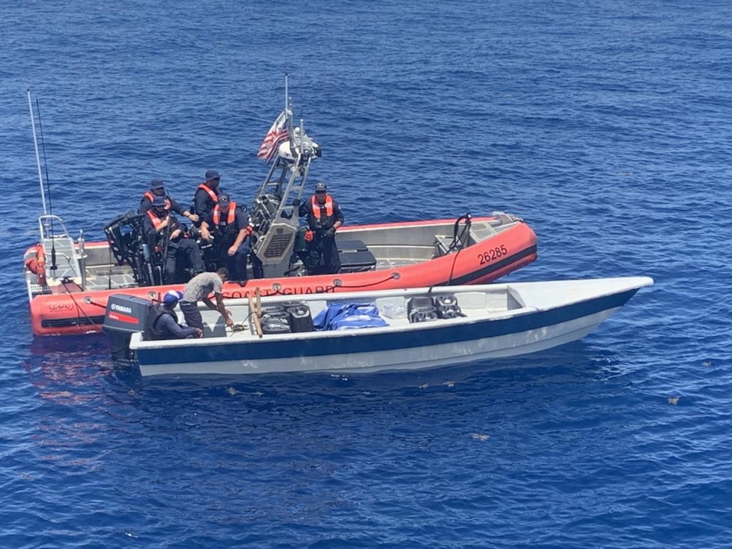 The crew of the U.S. Coast Guard Cutter Oliver Berry (WPC 1124) travels to their new Homeport in Honolulu, Sept. 22, 2017. The Oliver Berry is the first of three 154-foot fast response cutters to be stationed in Hawaii. (U.S. Coast Guard photo by Petty Officer 3rd Class Amanda Levasseur/Released)